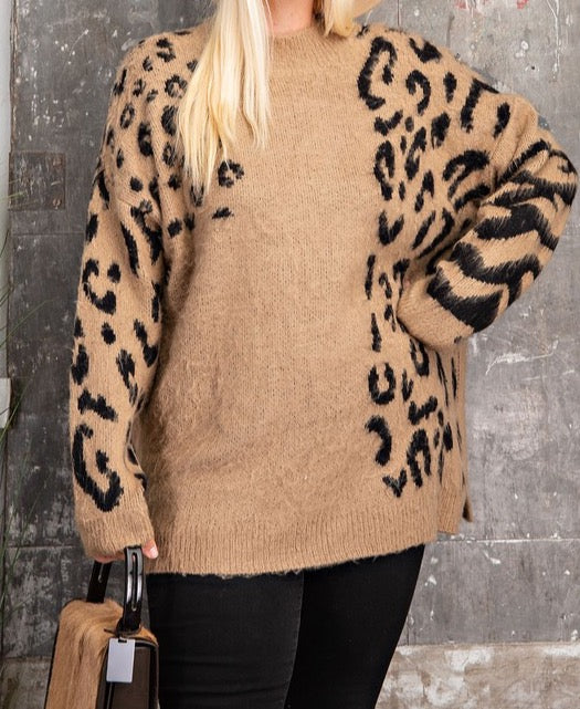 Animal Pattern Knitted Sweater