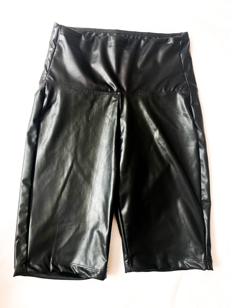 Leather Biker Shorts